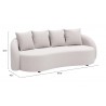 Zuo Modern Sunny Isles Sofa in Beige - With Dimension