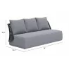 Zuo Modern Mekan Sofa in Gray - With Dimensions - Zuo Modern Mekan Sofa in Gray - With Dimensions