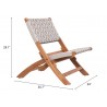 Zuo Modern Tide Lounge Chair Multicolor - With Dimensions