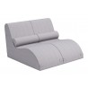 Zuo Modern Luanda Lounge Chair Gray - Angled View