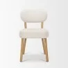 Mercana Owen Dining Chair With Medium Brown Wood and Beige Fabric Front - Mercana Owen Dining Chair With Medium Brown Wood and Beige Fabric Front