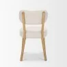 Mercana Owen Dining Chair With Medium Brown Wood and Beige Fabric Back - Mercana Owen Dining Chair With Medium Brown Wood and Beige Fabric Back