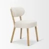 Mercana Owen Dining Chair With Medium Brown Wood and Beige Fabric 1 - Mercana Owen Dining Chair With Medium Brown Wood and Beige Fabric 1