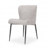 Mercana Hartt Dining Chair W/ Matte Black Metal Frame and Gray Fabric