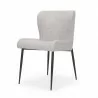Mercana Hartt Dining Chair W/ Matte Black Metal Frame and Gray Fabric - Mercana Hartt Dining Chair W/ Matte Black Metal Frame and Gray Fabric
