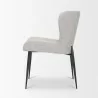 Mercana Hartt Dining Chair W/ Matte Black Metal Frame and Gray Fabric Side - Mercana Hartt Dining Chair W/ Matte Black Metal Frame and Gray Fabric Side