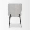 Mercana Hartt Dining Chair W/ Matte Black Metal Frame and Gray Fabric Back - Mercana Hartt Dining Chair W/ Matte Black Metal Frame and Gray Fabric Back