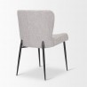 Mercana Hartt Dining Chair W/ Matte Black Metal Frame and Gray Fabric6