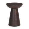 Mercana Novell Dark Brown Wood Pedestal Accent Table 1