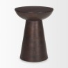 Mercana Novell Dark Brown Wood Pedestal Accent Table 2