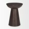 Mercana Novell Dark Brown Wood Pedestal Accent Table 2 - Mercana Novell Dark Brown Wood Pedestal Accent Table 2