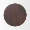 Mercana Novell Dark Brown Wood Pedestal Accent Table Top - Mercana Novell Dark Brown Wood Pedestal Accent Table Top