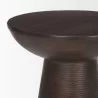 Mercana Novell Dark Brown Wood Pedestal Accent Table 3 - Mercana Novell Dark Brown Wood Pedestal Accent Table 3