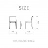 Sensilla Stack-able Dinning Chair - Dimensions