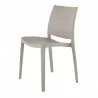 Sensilla Stack-able Dinning Chair - Grey - Angled - Sensilla Stack-able Dinning Chair - Grey - Angled