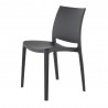 Sensilla Stack-able Dinning Chair - Dark Grey - Angled