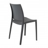 Sensilla Stack-able Dinning Chair - Dark Grey - Back Angled