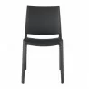 Sensilla Stack-able Dinning Chair - Dark Grey - Back - Sensilla Stack-able Dinning Chair - Dark Grey - Back