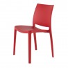 Sensilla Stack-able Dinning Chair - Red - Angled