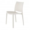Sensilla Stack-able Dinning Chair - White - Angled