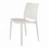 Sensilla Stack-able Dinning Chair - White - Angled - Sensilla Stack-able Dinning Chair - White - Angled
