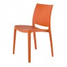 Sensilla Stack-able Dinning Chair - Orange - Angled
