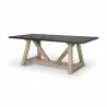 Mercana Rialto Rectangular Two-Tone Black and Brown Solid Wood Dining Table - Mercana Rialto Rectangular Two-Tone Black and Brown Solid Wood Dining Table