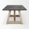 Mercana Rialto Rectangular Two-Tone Black and Brown Solid Wood Dining Table Side - Mercana Rialto Rectangular Two-Tone Black and Brown Solid Wood Dining Table Side