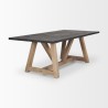 Mercana Rialto Rectangular Two-Tone Black and Brown Solid Wood Dining Table 2