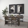 Mercana Isla Oval Dining Table With Dark Brown Wood Top & Arched Legs 1