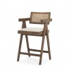 Mercana Indie Medium Brown With Cane Counter Stool 4