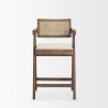 Mercana Indie Medium Brown With Cane Counter Stool Front