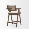 Mercana Indie Medium Brown With Cane Counter Stool Back