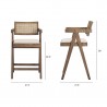 Mercana Indie Medium Brown With Cane Counter Stool 3
