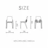 Papillon Stylish Dinning Chair - Dimensions  - Papillon Stylish Dinning Chair - Dimensions 