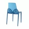 Papillon Stylish Dinning Chair - Pale Blue - Back Angled - Papillon Stylish Dinning Chair - Pale Blue - Back Angled