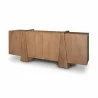 Mercana Eula Medium Brown Wood 4-Door Sideboard Side - Mercana Eula Medium Brown Wood 4-Door Sideboard Side