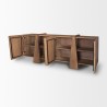 Mercana Eula Medium Brown Wood 4-Door Sideboard Open
