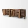 Mercana Eula Medium Brown Wood 4-Door Sideboard Open - Mercana Eula Medium Brown Wood 4-Door Sideboard Open