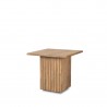 Mercana June Light Brown Wood With Fluting Square Side Table