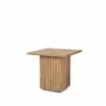 Mercana June Light Brown Wood With Fluting Square Side Table - Mercana June Light Brown Wood With Fluting Square Side Table