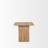Mercana June Light Brown Wood With Fluting Square Side Table