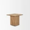Mercana June Light Brown Wood With Fluting Square Side Table Side - Mercana June Light Brown Wood With Fluting Square Side Table Side