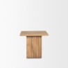 Mercana June Light Brown Wood With Fluting Square Side Table 1