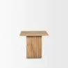 Mercana June Light Brown Wood With Fluting Square Side Table 1 - Mercana June Light Brown Wood With Fluting Square Side Table 1