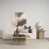 Mercana June Light Brown Wood With Fluting Square Side Table - Mercana June Light Brown Wood With Fluting Square Side Table