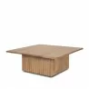 Mercana June Light Brown Wood With Fluting Square Coffee Table 1 - Mercana June Light Brown Wood With Fluting Square Coffee Table 1