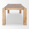 Mercana Beth Light Brown Wood Rectangular Dining Table Side