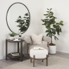 Mercana Romi Dark Brown Wood With Bottom Shelf Round Accent Table 1