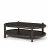 Mercana Romi Dark Brown Wood With Bottom Shelf Oval Coffee Table 1 - Mercana Romi Dark Brown Wood With Bottom Shelf Oval Coffee Table 1